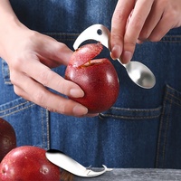Handmatige 304 roestvrijstalen passievrucht opener, creatief gevormd keukengereedschap, vaatwasmachinebestendig, fruitschilopener