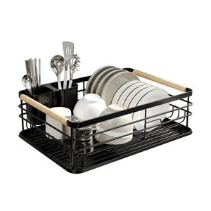 Moderno Organizador de Vajilla Multifuncional de Metal Blanco de un Solo Nivel para Encimera de Cocina con Escurridor y Soporte de Almacenamiento - Product Image 6
