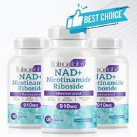 Capsules anti-âge Hatmanlabs NAD Nicotinamide Riboside Resvératrol, antioxydant, favorise la réparation du DNA, capsules de Resvératrol