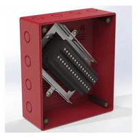 Caja de conexiones eléctrica resistente a la intemperie de 16 terminales, carcasa de ABS pequeña personalizada, diseño duradero de grado PO rojo UL94 FR