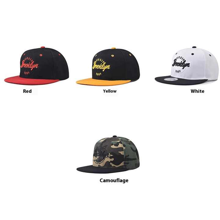 Brooklyn Hip-hop Inspired 3D Embroidered Baseball Cap All-Season Flat ...