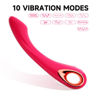 Estimulador de clítoris de silicona de 10 frecuencias con soporte para dedo, vibrador AV para adultos - Product Image 2