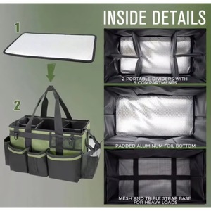 Muestra gratuita: Organizador de hombro con asa, divisor desmontable, bolsa de transporte para limpieza de coches, bolsas grandes para limpieza del hogar con cinturón portátil - Product Image 4