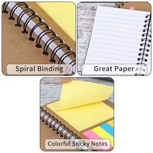 Memo <b>Sticky</b> <b>Notes</b> Flag Kraft Paper Notebook Mini Small Notebook Custom Notepads With Pen and <b>Sticky</b> <b>Notes</b> - Product Image 4