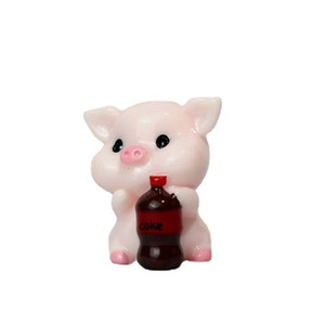 6 phong cách phim hoạt hình mới Lợn nhỏ với cảnh quan thực phẩm làm vườn trong chậu đồ trang trí quà tặng những người yêu thích lợn tự làm nhỏ phù hợp với nhựa thủ công - Product Image 5