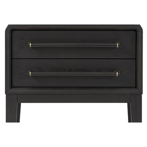 <b>Small</b> Nightstand Peppercorn Finish Two <b>Drawer</b> Storage Bedroom Furniture - Product Image 2