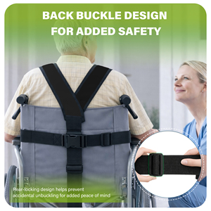 Arnés de Seguridad Ajustable de Tela Oxford, Ligero, Duradero y Suave, Cinturón de Protección Deportiva, Soporte Torácico para Silla de Ruedas para Adultos - Product Image 4