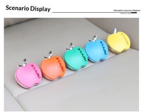 Diffuseur de parfum pour voiture en forme de pomme, clip coloré pour grille d'aération, décoration de sortie d'air, accessoires intérieurs de voiture