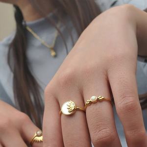 Dainty kadınlar 925 ayar gümüş Opal ekim BirthStone Minimalist yüzük kadınlar için istiflenebilir altın söz yüzüğü hediye düğün Band - Product Image 3