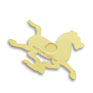 High Quality Gold Color Horse Shape Sand Bottom Embossed Logo Scutcheon - Product Image 6