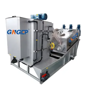 Máquina de deshidratación de lodos multiplaca más vendida, prensa de tornillo y equipo automático de deshidratación de lodos, sistema de tratamiento de aguas residuales