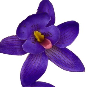 Venta al por mayor de fábrica: Orquídea artificial de <span class=keywords><strong>siete</strong></span> colores, pequeña, para decoración de bodas, rama individual, para tocados y restaurantes. - Product Image 5