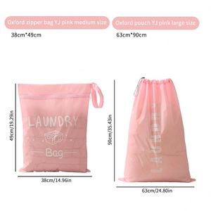 Waterproof Oxford Cloth Drawstring Reusable Zipper <b>Laundry</b> Bag with Handles <b>Storage</b> Bags for Bathroom Clothing Organizer - Product Image 6