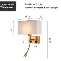 Lampe murale de chevet pour chambre d'hôtel, en aluminium moderne, à LED, pour lecture à domicile, fournie directement par l'usine