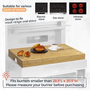 Bamboo Gas <b>Stove</b> Cover 1 Layer Desktop Kitchen Partition Durable Wood Protector for <b>Stove</b> Top - Product Image 3