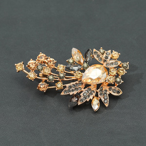 Broche de flor elegante con imitación de cristal, broche para ropa, abrigo, chaqueta, accesorios para cheongsam, personalizado - Product Image 3