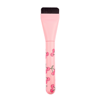 Pinceau Fond de Teint Plat à Une Seule Mouvement, Motif Cerise, Manche en Plastique, Correcteur Sans Trace, Ultra-Fin en Nylon pour Débutants