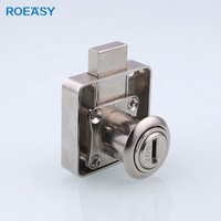 ROEASY 138-22 Serrure de meuble Serrure de tiroir Serrure de placard en alliage de Zinc avec 3MM Loquet 22MM Cylindre Cuisine Jouets Moderne Nickelé