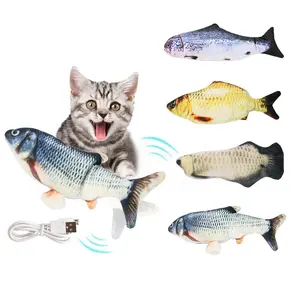 Оптовая продажа с фабрики, имитация рыбы, очки, игрушки из кошачьей мяты, игрушка для кошек, рыба с Usb зарядкой, 3D Мягкие игрушки для домашних животных