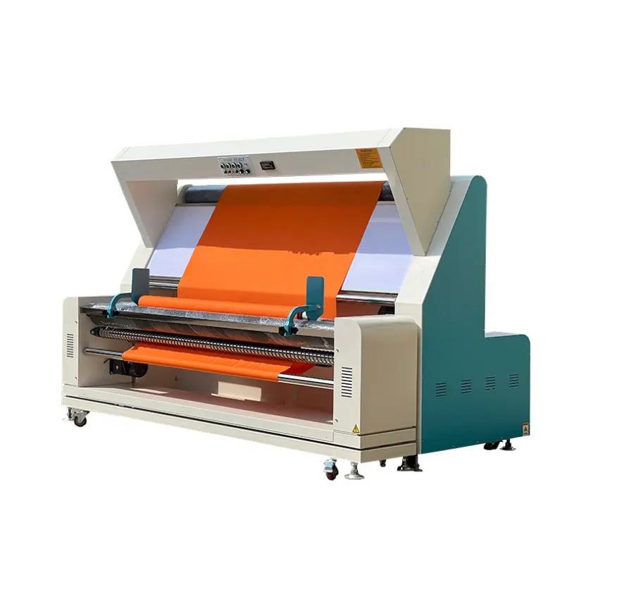automatic fabric roller cloth inspection machine textile fabric re rolling counter measuring winding machine