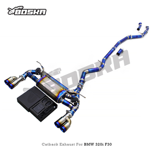 Sistema de Escape Catback Valvetronic de Titanio Personalizado para BMW Serie 3 F30 320i 328i 330i N20 B48 2012-2020 con Puntas Cuádruples - Product Image 2