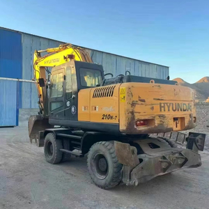Excavadora de Ruedas Hyundai 210W-7 Fabricada en Corea del Sur, Motor Cummins Usado, Alta Potencia de Excavación, Shanghái, China, 100% Lista para Usar - Product Image 1