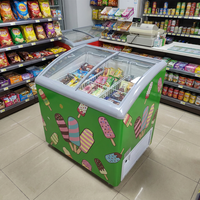 Congélateur coffre commercial écoénergétique 150L avec couvercle en verre pour équipement de réfrigération de supermarché