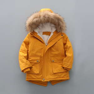 <span class=keywords><strong>Parka</strong></span> imperméable pour garçons et filles, veste d'hiver rembourrée en coton, capuche zippée, rembourrage en velours, grande taille, motif de dessin animé pour enfants - Product Image 6