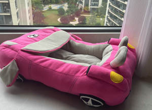 JXANRY-Cama Rosa divertida para coche, Perrera de invierno multicolor, cojín cálido y cómodo para mascotas, cama para mascotas peluda sólida, perrera para mascotas al por mayor - Product Image 4