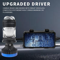 P6 PRO MAX LED double projet laser ampoule de phare H4 80W 10000LM 6000K lumière blanche IP68 phare étanche pour voiture moto