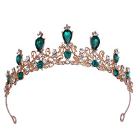 Style coréen diadème de mariée nouvelle robe de mariée couronne strass cristal pour anniversaire cérémonie de passage à l'âge adulte Performance en alliage