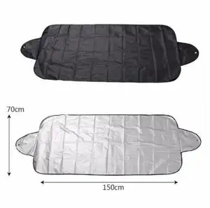 Outdoor Windproof Magnetic Half Car Cover Sunshade Protector Car Windshield Snow Ice Cover With Rear Mirror Covers