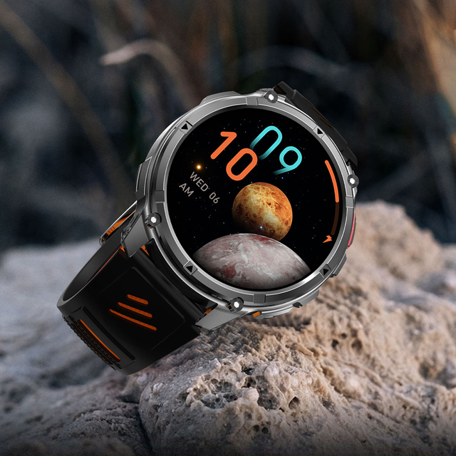 1100mAh Big Battery Outdoor HT33 Flashlight Smart Watch Men 1.7 Inch IPS Screen BT Call IP68 Waterproof Smartwatch Hombre