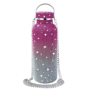Botella de Agua/Vaso de Acero Inoxidable con Aislamiento al Vacío, Estilo Americano, con Diamantes de Imitación, 500 ml (17 oz), para Café, Jugo, Agua, Regalo de Navidad - Product Image 6