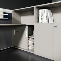 Bureau de travail convertible moderne avec panneaux de séparation en verre pour l'aménagement de bureau ouvert escritorios de oficina
