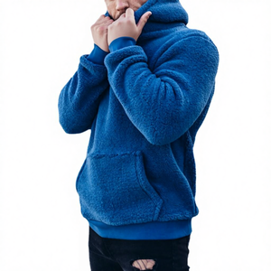 High Quality <b>Men's</b> Unisex Winter <b>Hoodies</b> Sweatshirts Pullover <b>Lined</b> Embroidered Fleece Customizable Wholesale - Product Image 4