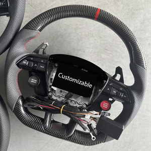 Sợi Carbon chỉ đạo Wheel R8 nút Da Đục Lỗ ổ đĩa chế độ bắt đầu nút cho Audi A3 A4 <span class=keywords><strong>S3</strong></span> S4 S5 RS3 R8 Q5 Q7 nâng cấp - Product Image 6