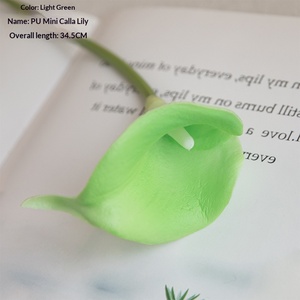Mini-lys calla artificiels en PU, fleurs artificielles en gros, bouquet de mariage, décoration intérieure - Product Image 5