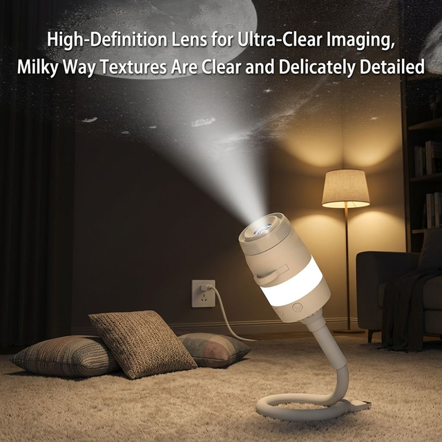 Multi-scene Portable USB 4K HD Star Projector Lamp USB Plug Play Ambient Mood Light Auto Accessory Apartment Decor Night Lamp