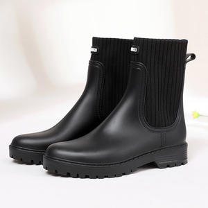 <span class=keywords><strong>Bottines</strong></span> en caoutchouc antidérapantes imperméables et personnalisées pour femmes, bottes de pluie courtes en PVC, vente en gros - Product Image 3