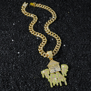 Nuevo Collar con Colgante de Letra Geométrica Chapado en Oro y Plata, Estilo Hiphop, con Características Únicas, en Oferta, para Hombre, Joyería de Moda - Product Image 3