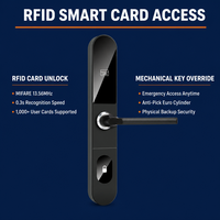 Cerradura Inteligente para Puerta de Hotel, Delgada, Europea, de Aleación de Aluminio, con Cerradura de Embutir 3585 4585, Antirrobo, para Uso en Hoteles y Apartamentos