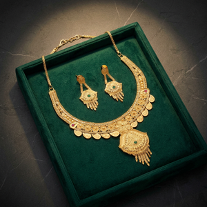 Collares Cortos Chapados en Oro de 14K, 18K y 24K al por Mayor, Collares de Moda, Conjunto de Joyería Tradicional, Conjunto de Lujo Chapado en Oro sobre Latón - Product Image 3