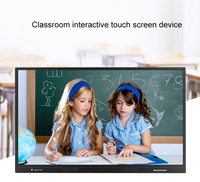 Écran plat interactif sur mesure, écran tactile 4K UHD, affichage intelligent pour le bureau et l'éducation avec système double Android Windows