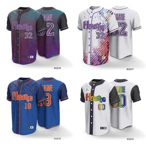 Maillot de Baseball à Sublimation vierge, t-shirt d'équipe américaine et OEM, vente en gros,