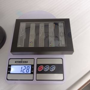 Venta al por mayor 5 piezas Mezuzah Set pared <span class=keywords><strong>occidental</strong></span> ESTRELLA DE David Jerusalén Panorama Metal judío Mezuzah regalos - Product Image 6