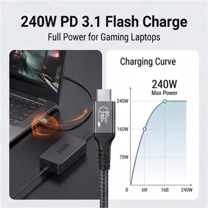 Cable USB4 de 80 Gbps y 240 W PD 3.1, Cable de Carga Rápida Tipo C a Tipo C, Compatible con Thunderbolt 4, Transferencia de Video 8K/60 Hz - Product Image 5