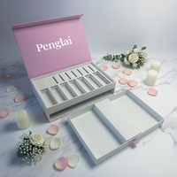 Boîte d'emballage de soins de la peau personnalisée, écologique, portable, de luxe, double couche, rigide, avec finition mate magnétique, doublure en éponge, boîte cadeau