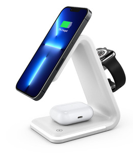 Support de <span class=keywords><strong>charge</strong></span> sans fil magnétique 3-en-1, station de <span class=keywords><strong>charge</strong></span> sans fil compatible avec iPhone, <span class=keywords><strong>Apple</strong></span> Watch, AirPods - Product Image 2