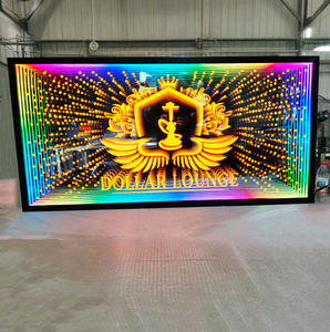 カスタマイズ可能 3D インフィニティミラー ネオンLEDライト効果 千層鏡 会社ロゴ 文字形状 無料デザイン ガラス電子サイン - Product Image 1